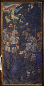 Yakovlev, Mikhail Nikolayevich - The Wedding of the Grand Duke Vladimir I. Svyatoslavich (Triptych, side panel)