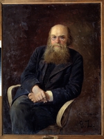 Grandkovsky, Nikolai Karlovich - Portrait of the author Nikolay N. Zlatovratsky (1845-1911)