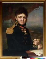 Borovikovsky, Vladimir Lukich - Portrait of the naval officer and discoverer Yuri F. Lisyansky (1773-1837)