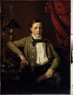 Mikhaylov, Grigori Karpovich - Portrait of the poet Apollon Maykov (1821-1897)