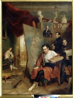 Golicke, Wilhelm August - In studio of the painter Wilhelm Golicke