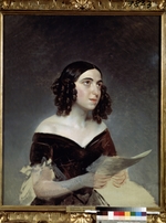 Briullov, Karl Pavlovich - Portrait of the opera singer Anna Petrova (1816-1901)