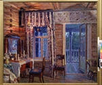 Moravov, Alexander Viktorovich - Interior with a icon lamp