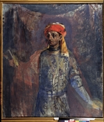 Sapunov, Nikolai Nikolayevich - Portrait of the poet Mikhail Alexeevich Kuzmin (1872-1936)