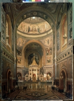 Klages, Fyodor Andreyevich - Interior view of the Cathedral of Christ the Saviour in Moscow