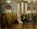 Repin, Ilya Yefimovich - The wedding of Tsar Nicholas II and the Princess Alix of Hesse-Darmstadt on November 26, 1894
