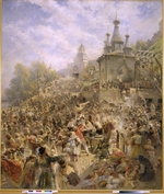 Makovsky, Konstantin Yegorovich - Minin appeals to the people of Nizhny Novgorod in 1611