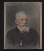 Stepanov, Alexander Nikolaevich - Portrait of the artist Pyotr P. Sokolov (1821-1899)