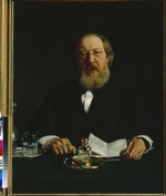 Repin, Ilya Yefimovich - Portrait of the author Ivan Sergeyevich Aksakov (1823-1886)