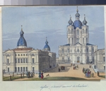 French master - The Smolny Resurrection Cathedral in Saint Petersburg