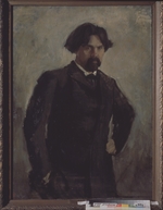 Serov, Valentin Alexandrovich - Portrait of the artist Vasily Surikov (1848-1916)