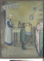 Pestel, Vera Yefremovna - Family at a kitchen stove