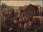 Russian master - Public merry-making in Alexeevskoye Village