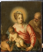 Rottenhammer, Johann (Hans), the Elder - The Holy Family with John the Baptist