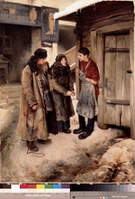 Lebedev, Klavdi Vasilyevich - Parents visit their son