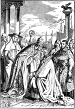 Richter, Adrian Ludwig - Frederick I Barbarossa and Pope Alexander III in Venice (Illustration from the Geschichte des deutschen Volkes by E. Duller)
