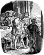 Richter, Adrian Ludwig - Frederick I' Meal in Heidelberg Castle 1462 (Illustration from the Geschichte des deutschen Volkes by E. Duller)