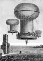 Anonymous - Fantastic air balloon project for the French troops transportation to England