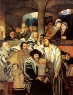 Gottlieb, Maurycy - Jews praying in the Synagogue on Yom Kippur