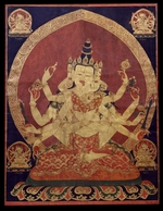 Central Asian Art - Guhyasamaja Akshobhyavajra (Thangka)