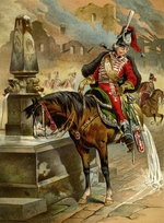 Franz, Gottfried - Illustration to the book The Surprising Adventures of Baron Münchhausen by Rudolph Erich Raspe