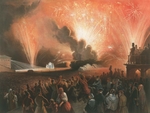Blanchard, Henri Pierre Léon Pharamond - Coronation Fireworks in Moscow