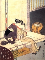 Harunobu, Suzuki - Story of love on the veranda