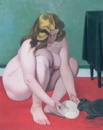 Vallotton, Felix Edouard - Woman with a cat