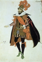 Bilibin, Ivan Yakovlevich - Commander. Costume design for the play Fuente Ovejuna by Lope de Vega
