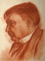 Yakovlev, Alexander Yevgenyevich - Portrait of the composer Alexander Glazunov (1865-1936)