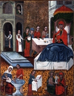 Russian icon - The Nativity of the Virgin