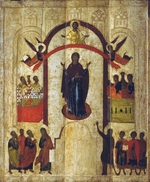 Russian icon - The Protection of the Mother of God (Pokrov)