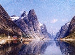 Normann, Adelsteen - A Norweigan Fjord Scene