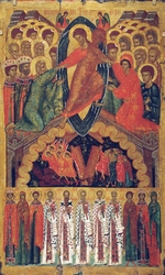 Russian icon - The Descent into Hell, with Selected Saints