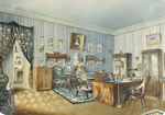 Redkovsky, Andrei Alexeevich - Interior. The study in the Volyshovo Estate near Pskov