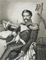 Hampeln, Carl, von - Portrait of Denis Davydov (1784-1839), soldier and poet