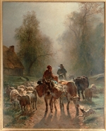 Troyon, Constant - On the Way to the Market