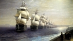 Aivazovsky, Ivan Konstantinovich - The Parade of Ships in 1849
