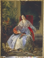 Briullov, Karl Pavlovich - Portrait of Princess Elizaveta Pavlovna Saltykova