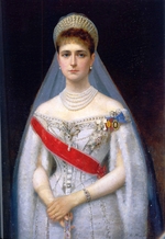 Galkin, Ilya Savvich - Portrait of Empress Alexandra Fyodorovna of Russia (1872-1918), the wife of Tsar Nicholas II