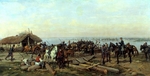 Kovalevsky, Pavel Osipovich - The Russians crossing the Danube in Juny 1877