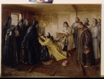 Lebedev, Klavdi Vasilyevich - Tsar Ivan the Terrible asks hiegumen Kornily to admit him into monks