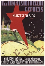 Litvak, Max - Transsiberian express (Poster of the Intourist company)