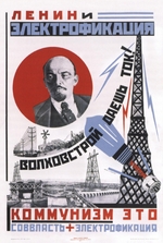 Anonymous - Lenin and electrification (Poster)