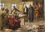 Vladimirov, Ivan Alexeyevich - A landlord and a Priest condemned to death by a revolutionary tribunal (from the series of watercolors Russian revolution)