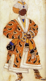 Bakst, Léon - Costume design for Vaslav Nijinsky for the Ballet Blue God by R. Hahn