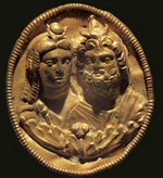 Ancient Egypt - The Medaillon with Isis and Serapis