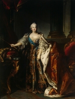 TocquÃ©, Louis - Portrait of Empress Elizabeth of Russia (1709-1762)