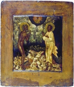 Russian icon - Basil the Blessed and Artemius of Verkola