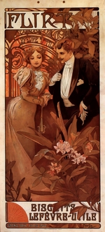 Mucha, Alfons Marie - Advertising Poster for the Flirt Biscuits